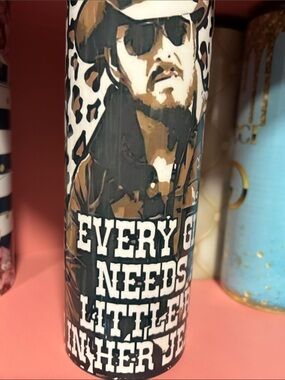 Source Unknown Brown, Black and White Cowboy Graphic Insulated Bottle